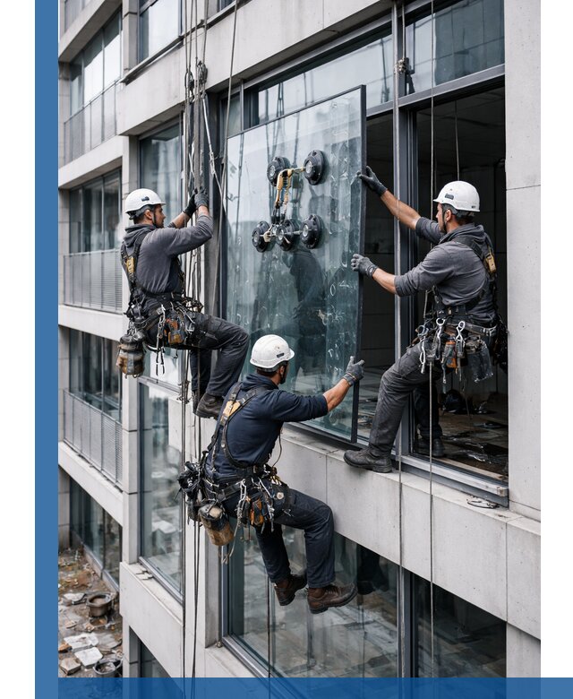 Фасадное остекление и монтаж витражей зданий в Кохме под ключ