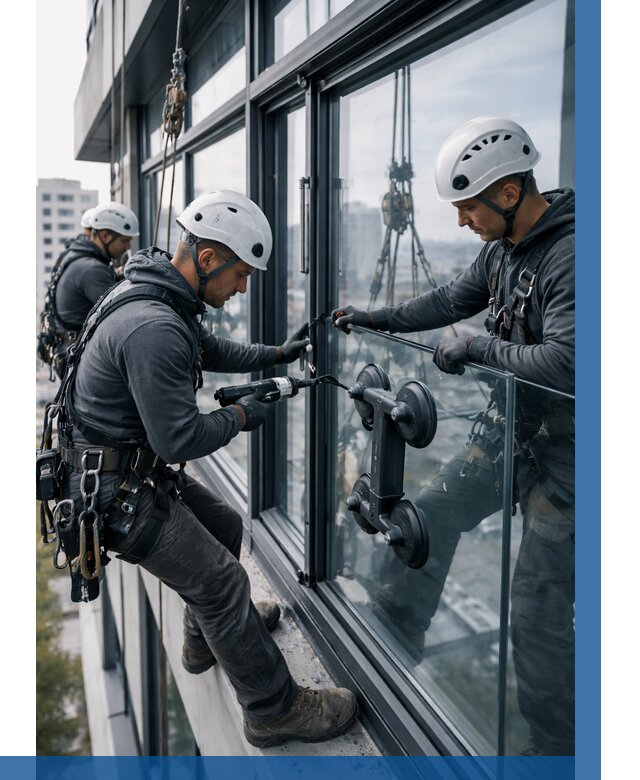 Витражное остекление зданий в Кохме от 3636 р. | ВЫСОТНИК-Кхм