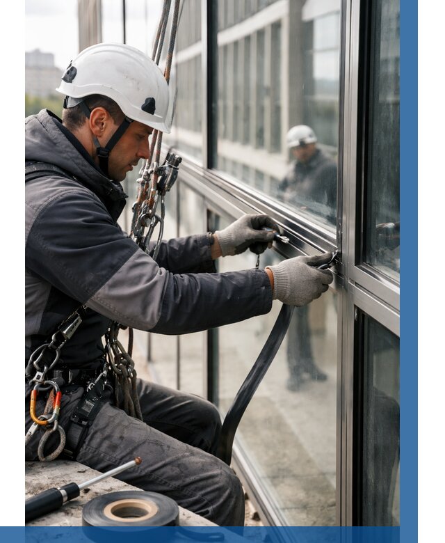 Ремонт витражных конструкций в Кохме от 3636 р. | ВЫСОТНИК-Кхм