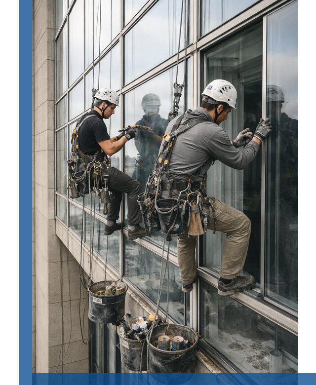 Ремонт витражных конструкций и фасадного остекления в Кохме