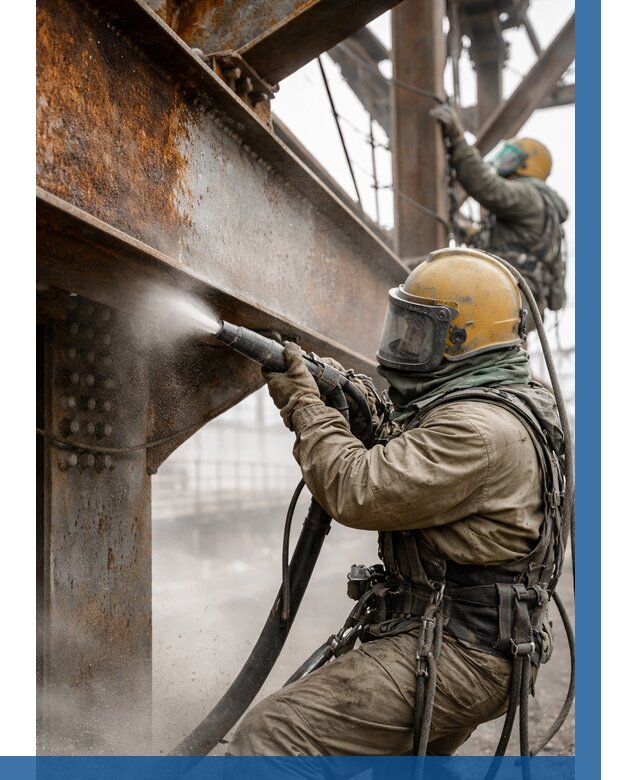 Пескоструйная очистка металлоконструкций в Кохме по 623 р.  ВЫСОТНИК-Кхм