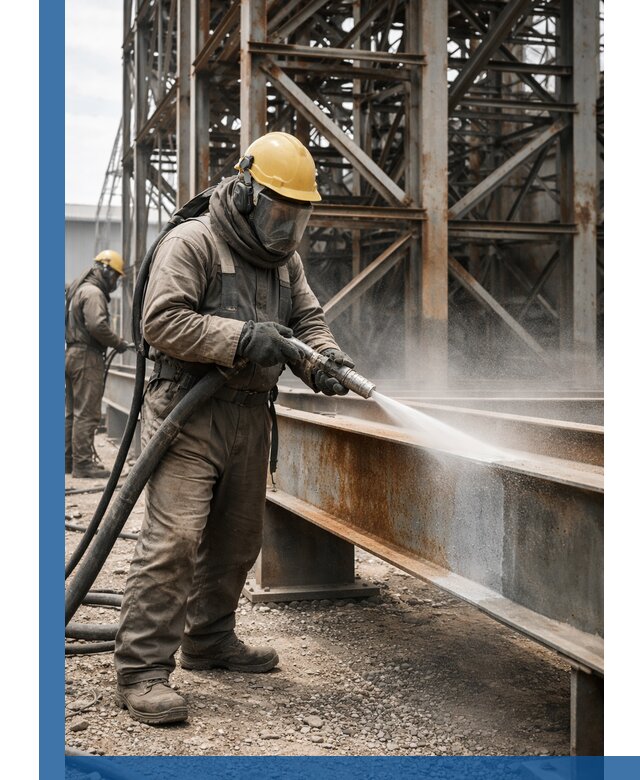 Пескоструйная очистка металлоконструкций в Кохме промышленная