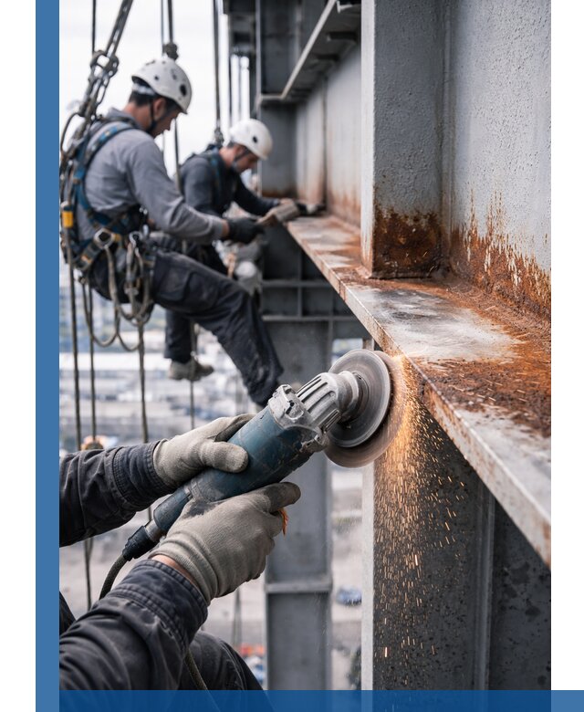 Зачистка металла от ржавчины и подготовка поверхностей в Кохме