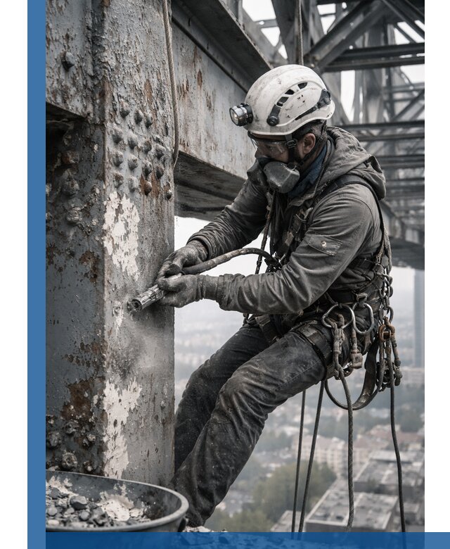 Удаление старой краски с металлических конструкций в Кохме