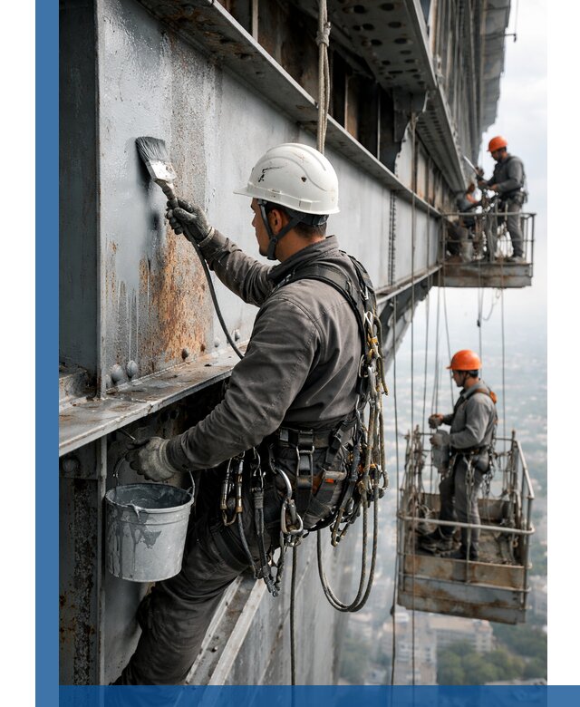 Покраска металлоконструкций на высоте в Кохме профессионально