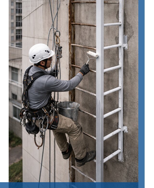 Покраска пожарных лестниц в Кохме от 4675 р. | ВЫСОТНИК-Кхм