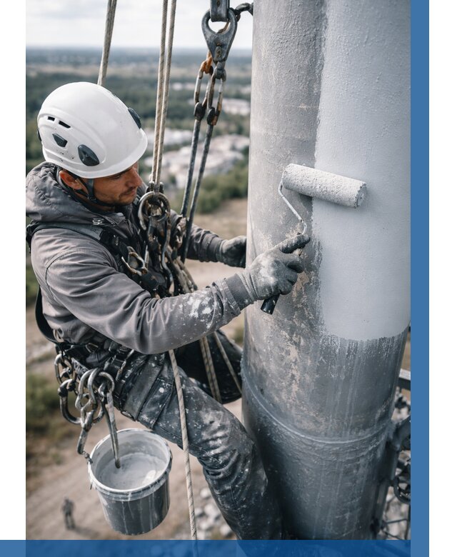 Покраска мачт связи под ключ в Кохме от 883 р. | ВЫСОТНИК-Кхм