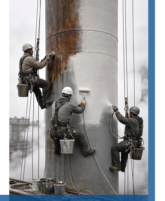 Покраска дымовых труб в Кохме от 8830 р. | ВЫСОТНИК-Кхм