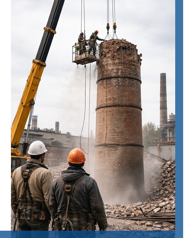 Демонтаж дымовой трубы в Кохме от 93492 р. | ВЫСОТНИК-Кхм, смета