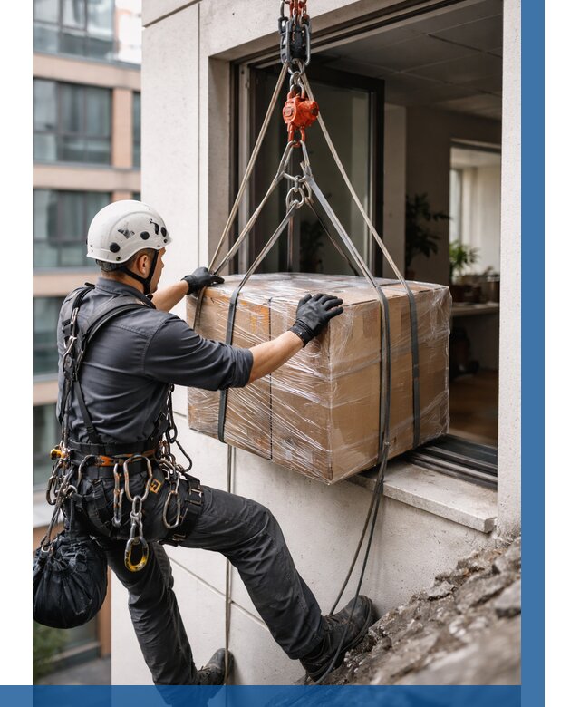 Подъем груза через окно в Кохме от 4675 р. | ВЫСОТНИК-Кхм