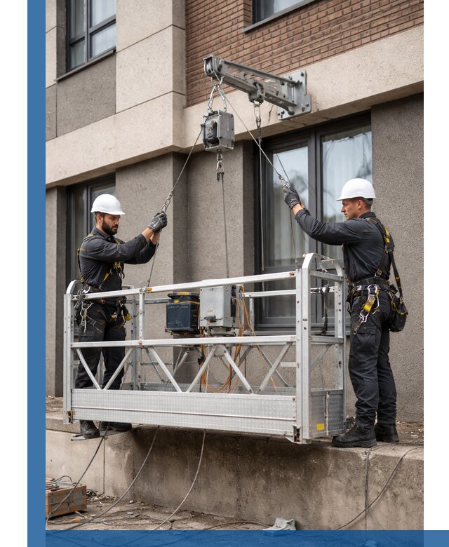 Монтаж и подъем фасадной люльки в Кохме с гарантией безопасности