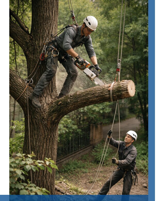 Спил деревьев альпинистами в Кохме от 8310 р. | ВЫСОТНИК-Кхм