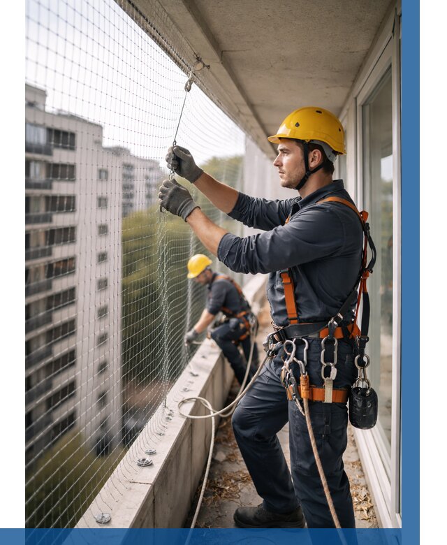 Монтаж сетки от птиц в Кохме от 4675 р. | ВЫСОТНИК-Кхм