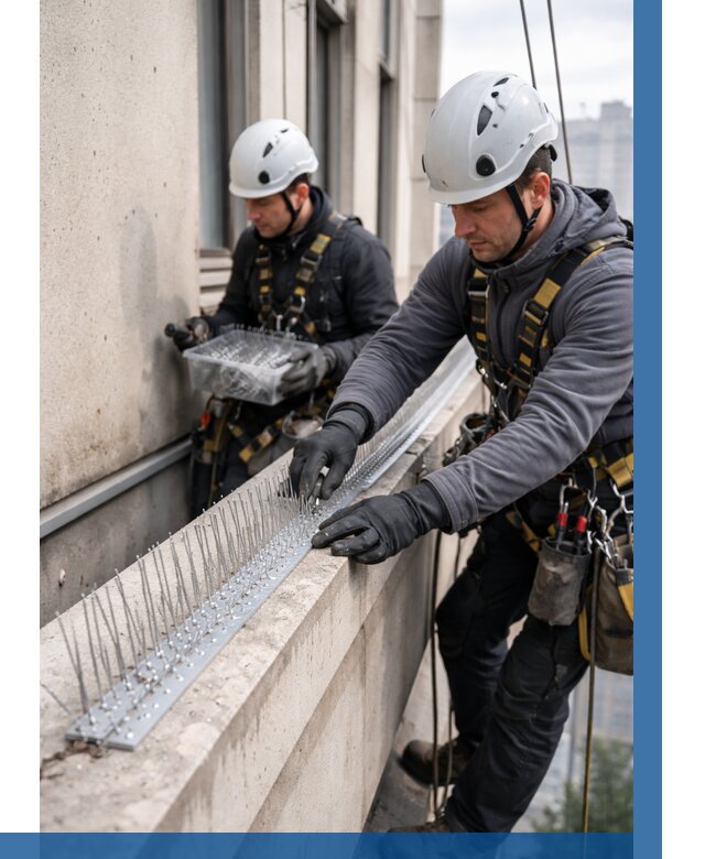 Установка шипов от птиц в Кохме от 883 р. | ВЫСОТНИК-Кхм