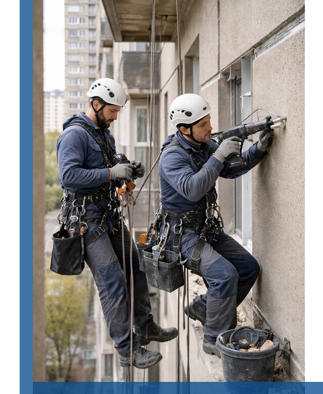 Промышленные альпинисты высотные работы и монтаж в Кохме